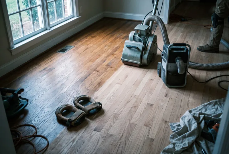 Dustless sanding in progress (sample photo)